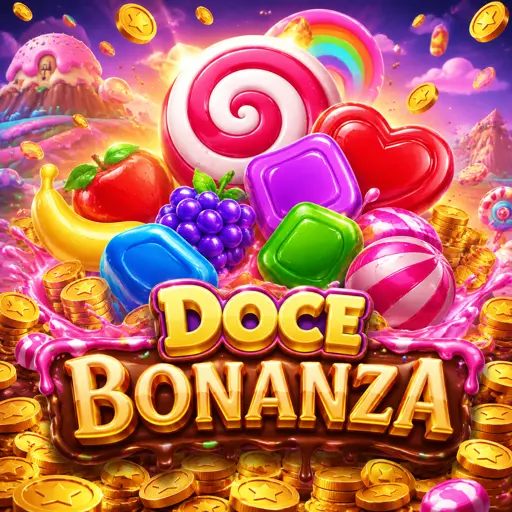 Capa do slot Sweet Bonanza com frutas e doces coloridos