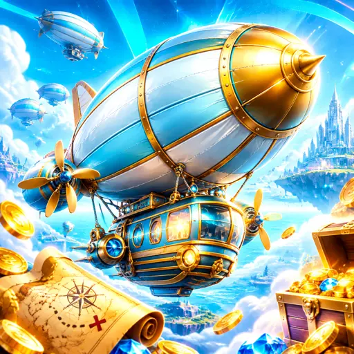 Dirigível do jogo de crash Zeppelin pronto para decolar